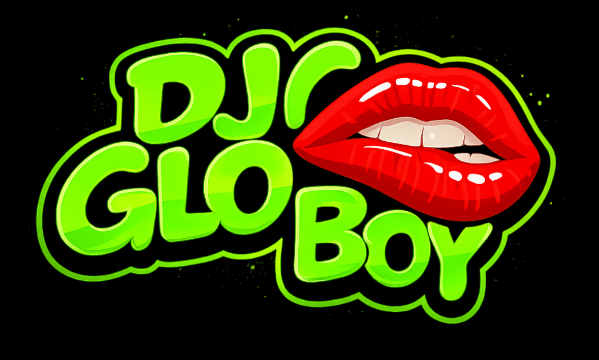 AOTC mobile LED truck showing the DJ GloBoy creative parked on a residential street