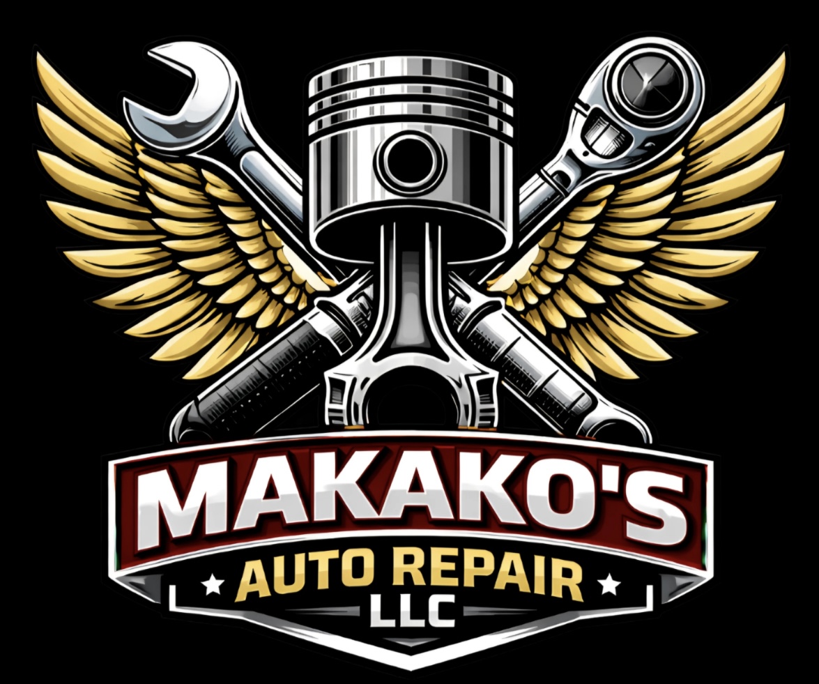 Makako's Auto Repair winged piston logo